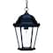 Homeroots 14 x 9.5 x 9.5 in. Richmond 1-Light Matte Black Hanging Light 398003 - alternate 1